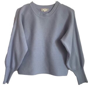 Pink Rose Women's Balloon Sleeve Baby Blue Sweater
Size Small